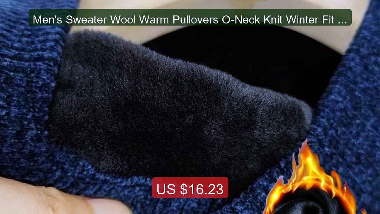 Men's Sweater Wool Warm Pullovers O-Neck Knit Winter Fit Tops ... -- Best Buy 2026 | Great Quality!