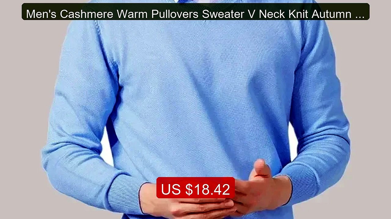 Men's Cashmere Warm Pullovers Sweater V Neck Knit Autumn Wint... -- Amazing Value 2026 | Must Have!
