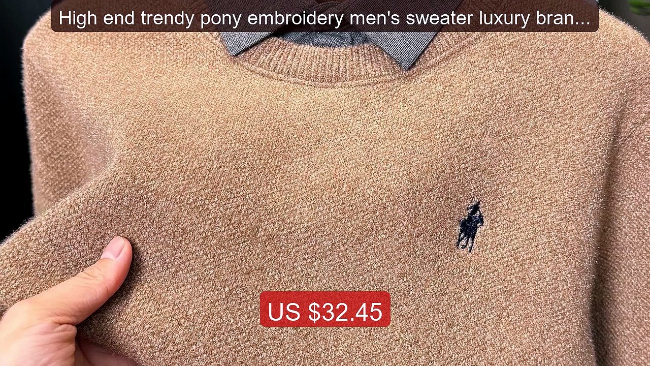 High end trendy pony embroidery men's sweater luxury brand fashion ... -- Top Rated 2026 | Buy Now!