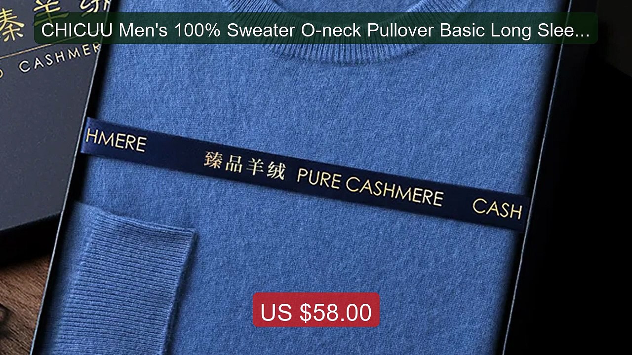 CHICUU Men's 100% Sweater O-neck Pullover Basic Long Sleeve Ca... -- Best Buy 2026 | Great Quality!