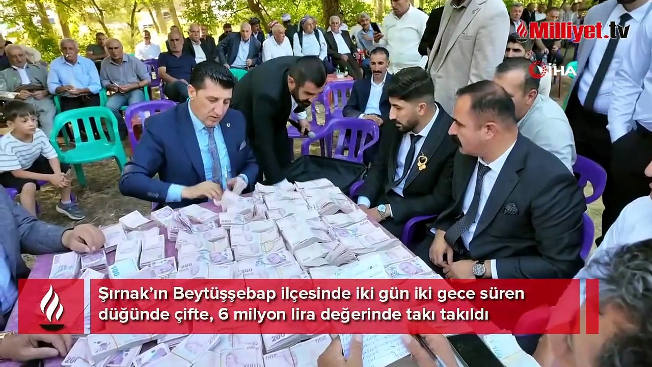Gelini altın ve paraya boğan düğün: Adetlerimiz çok güzel