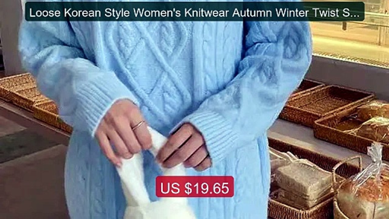 Loose Korean Style Women's Knitwear Autumn Winter Twist Sweater Des... -- Top Rated 2026 | Buy Now!