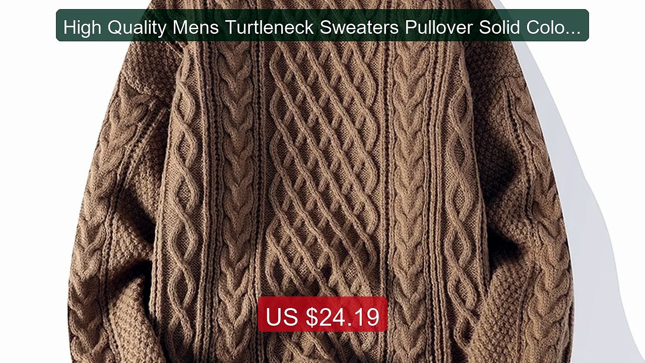 High Quality Mens Turtleneck Sweaters Pullover Solid Color Kni... -- Hot Deal 2026 | Limited Offer!