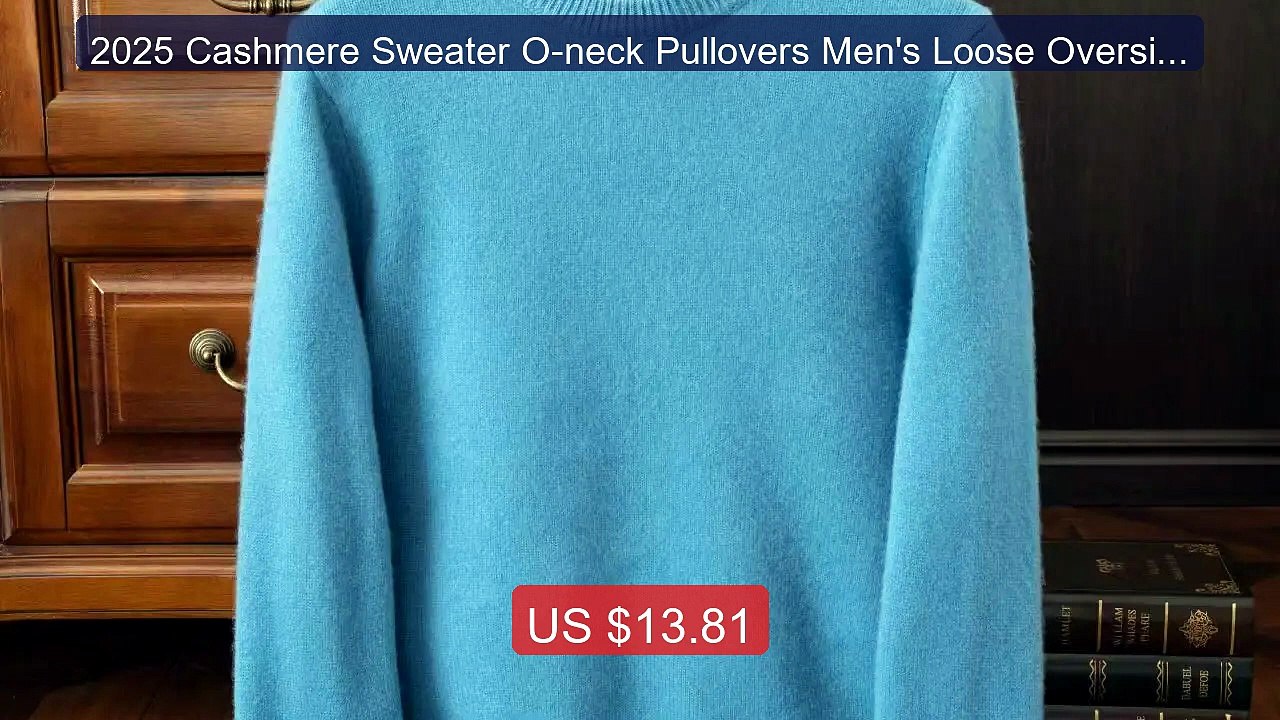2025 Cashmere Sweater O-neck Pullovers Men's Loose Oversized M-3XL... -- Best Deal 2026 | Shop Now!