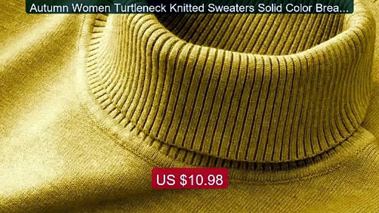 Autumn Women Turtleneck Knitted Sweaters Solid Color Breathabl... -- Best Buy 2026 | Great Quality!