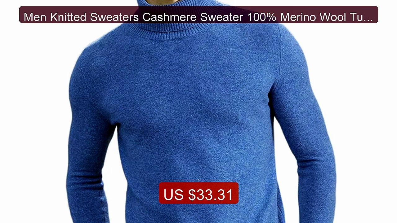Men Knitted Sweaters Cashmere Sweater 100% Merino Wool Turtleneck L... -- Top Rated 2026 | Buy Now!