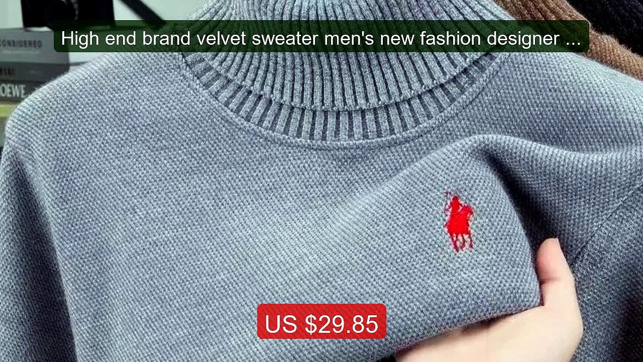 High end brand velvet sweater men's new fashion designer ex... -- Top Pick 2026 | Unbeatable Price!