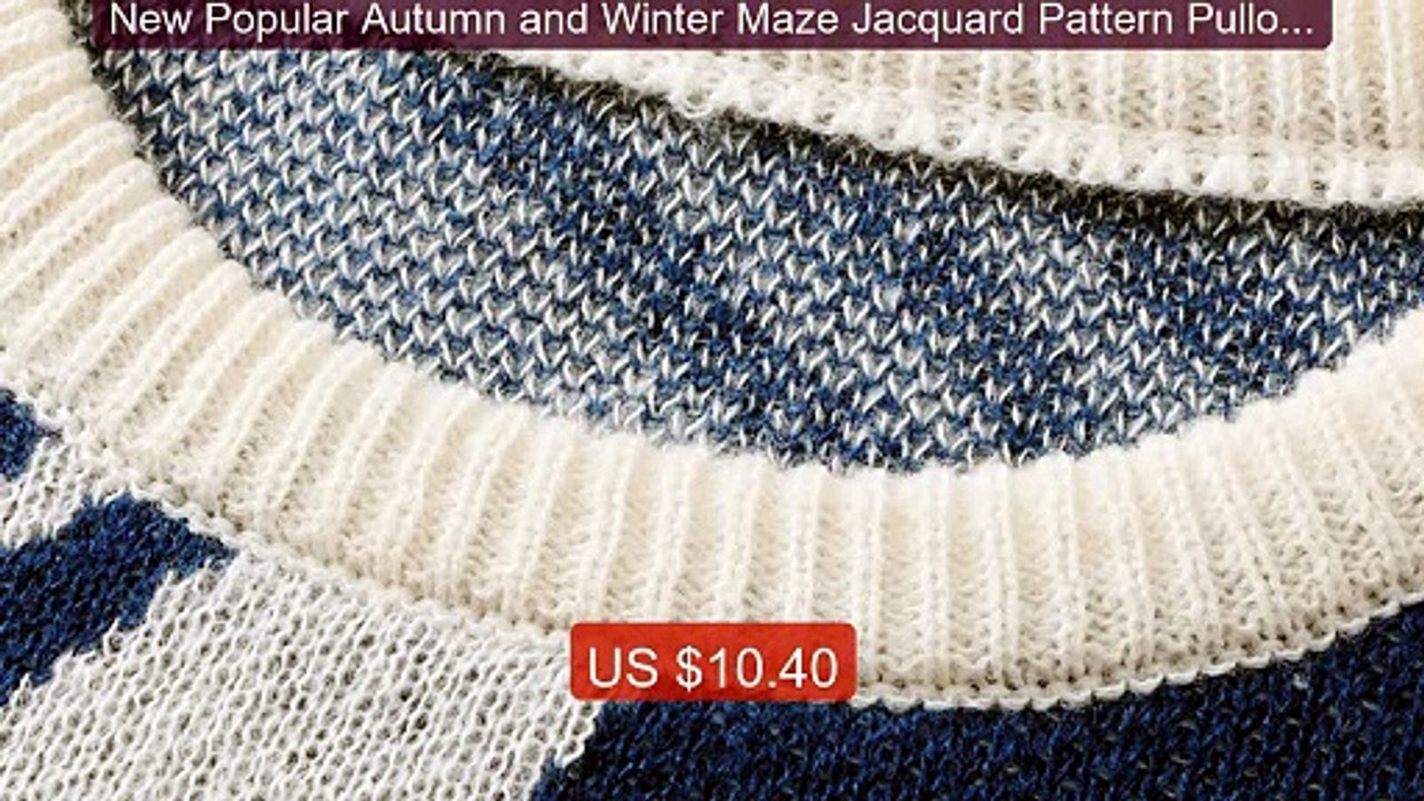 New Popular Autumn and Winter Maze Jacquard Pattern Pullover S... -- Hot Deal 2026 | Limited Offer!