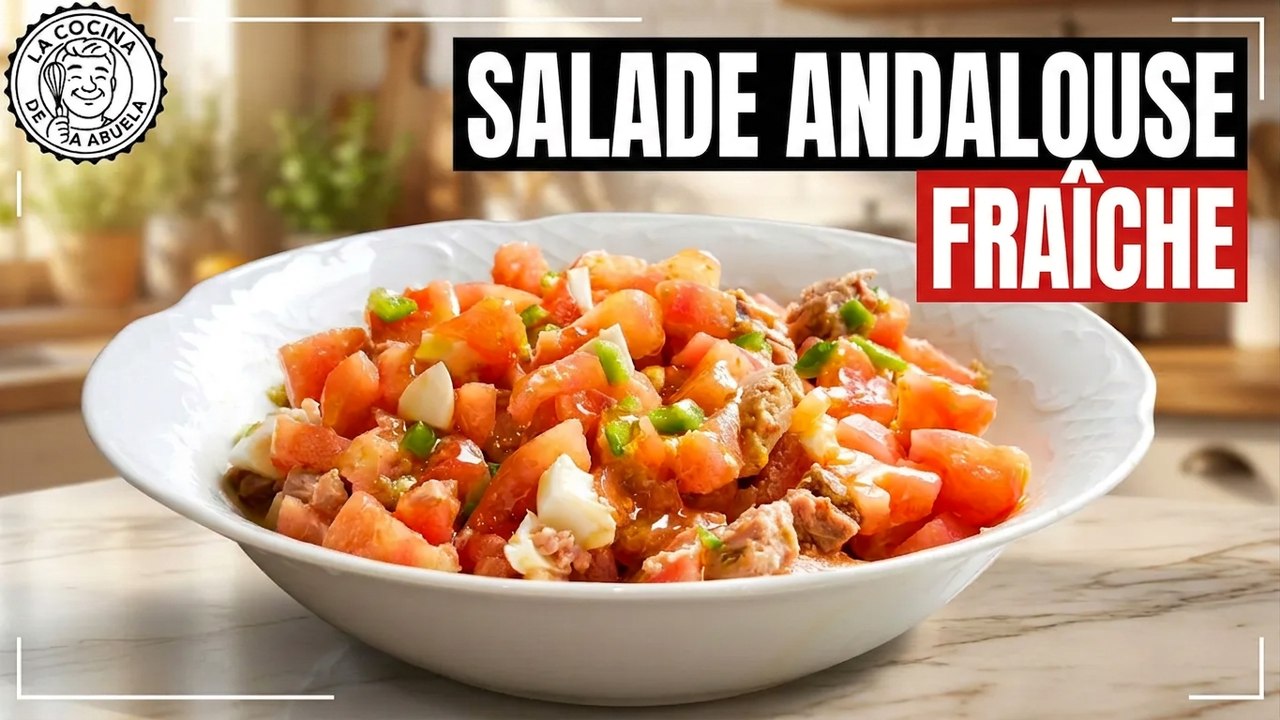 Je prépare la pipirrana andalouse la plus fraîche de l'été avec seulement 4 tomates !