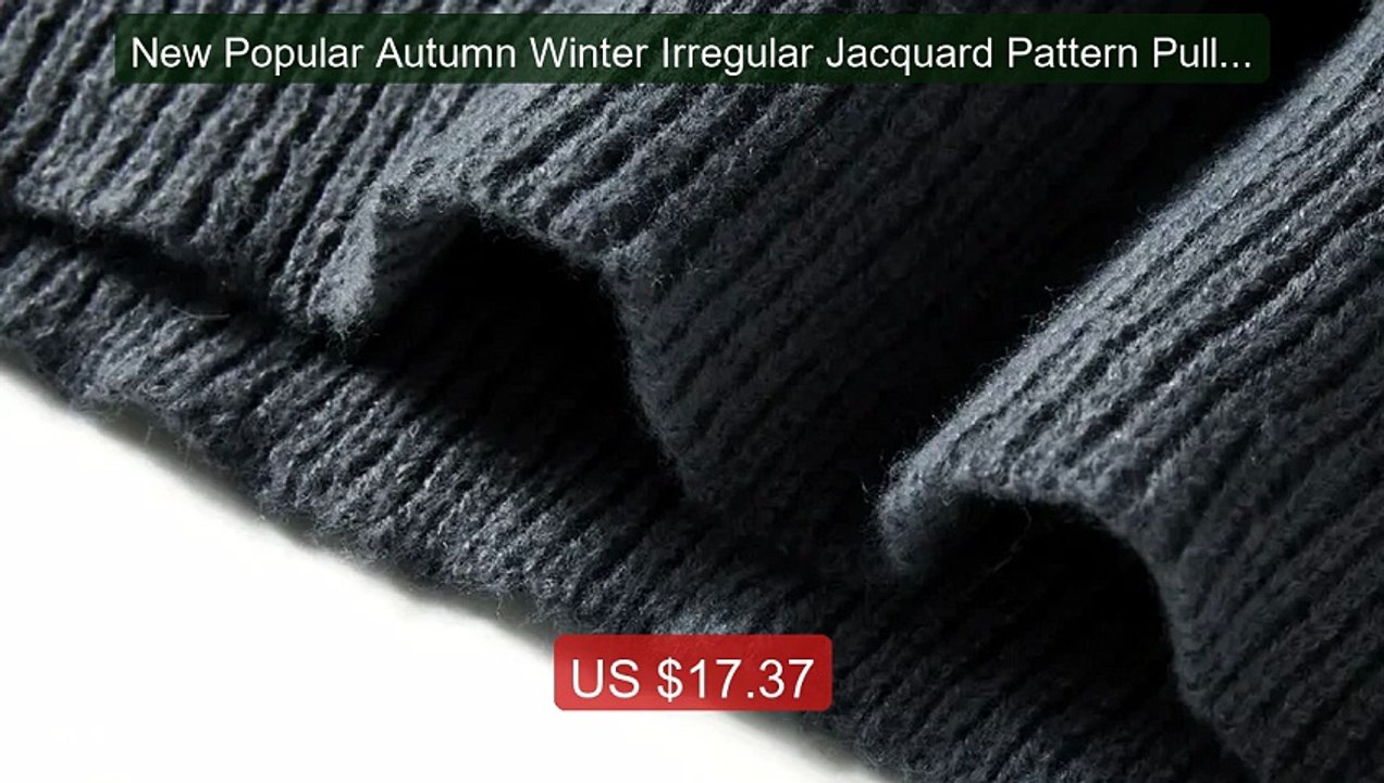 New Popular Autumn Winter Irregular Jacquard Pattern Pullover ... -- Hot Deal 2026 | Limited Offer!