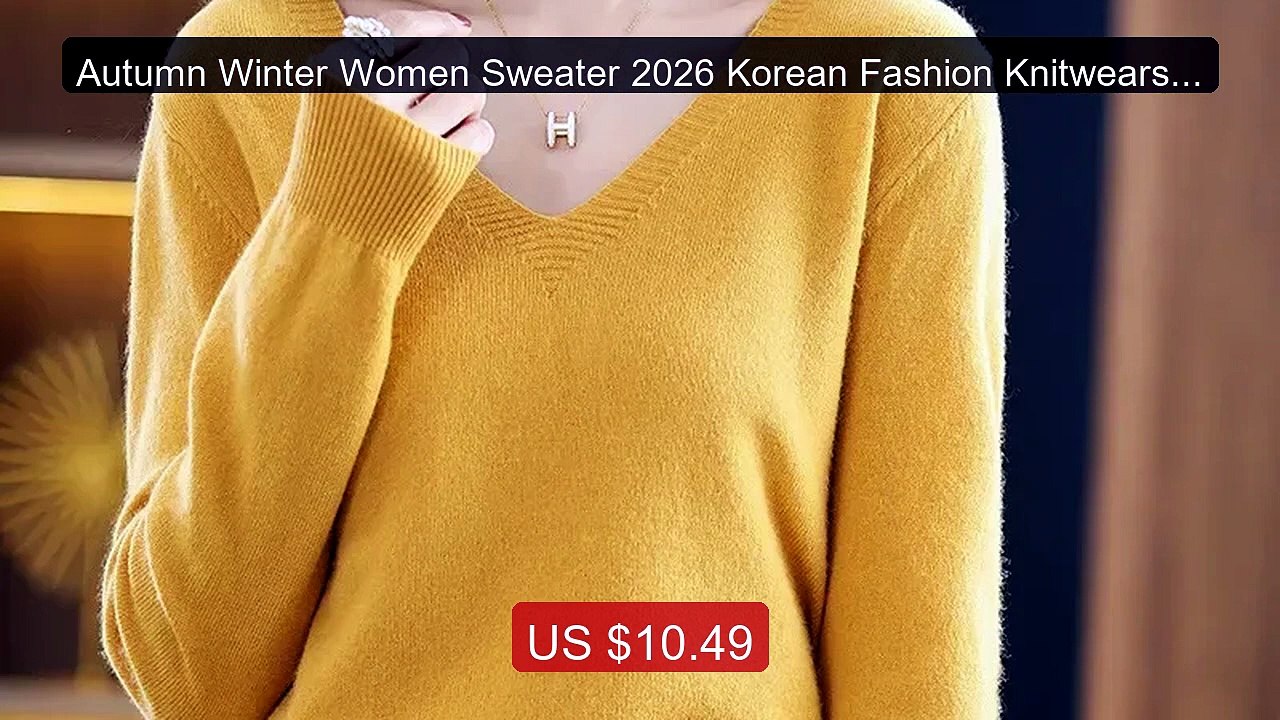 Autumn Winter Women Sweater 2026 Korean Fashion Knitwears W... -- Top Pick 2026 | Unbeatable Price!