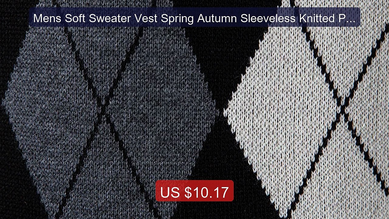 Mens Soft Sweater Vest Spring Autumn Sleeveless Knitted Pul... -- Top Pick 2026 | Unbeatable Price!