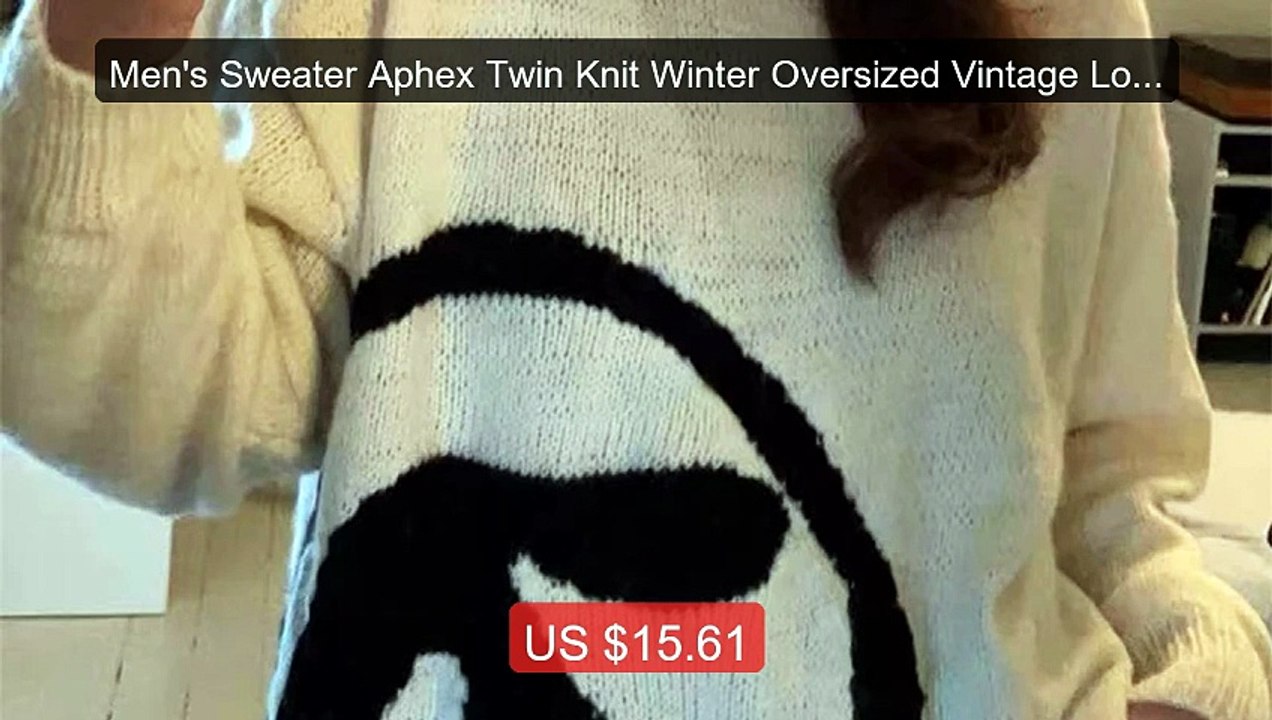 Men's Sweater Aphex Twin Knit Winter Oversized Vintage Long Sleeve... -- Best Deal 2026 | Shop Now!