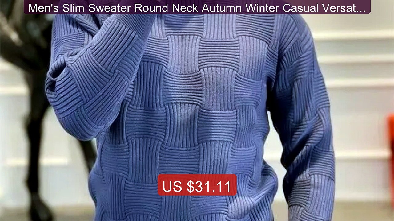 Men's Slim Sweater Round Neck Autumn Winter Casual Versatile ... -- Amazing Value 2026 | Must Have!