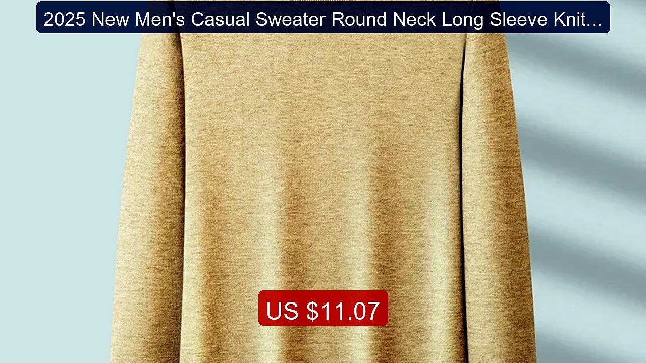 2025 New Men's Casual Sweater Round Neck Long Sleeve Knitted S... -- Best Buy 2026 | Great Quality!