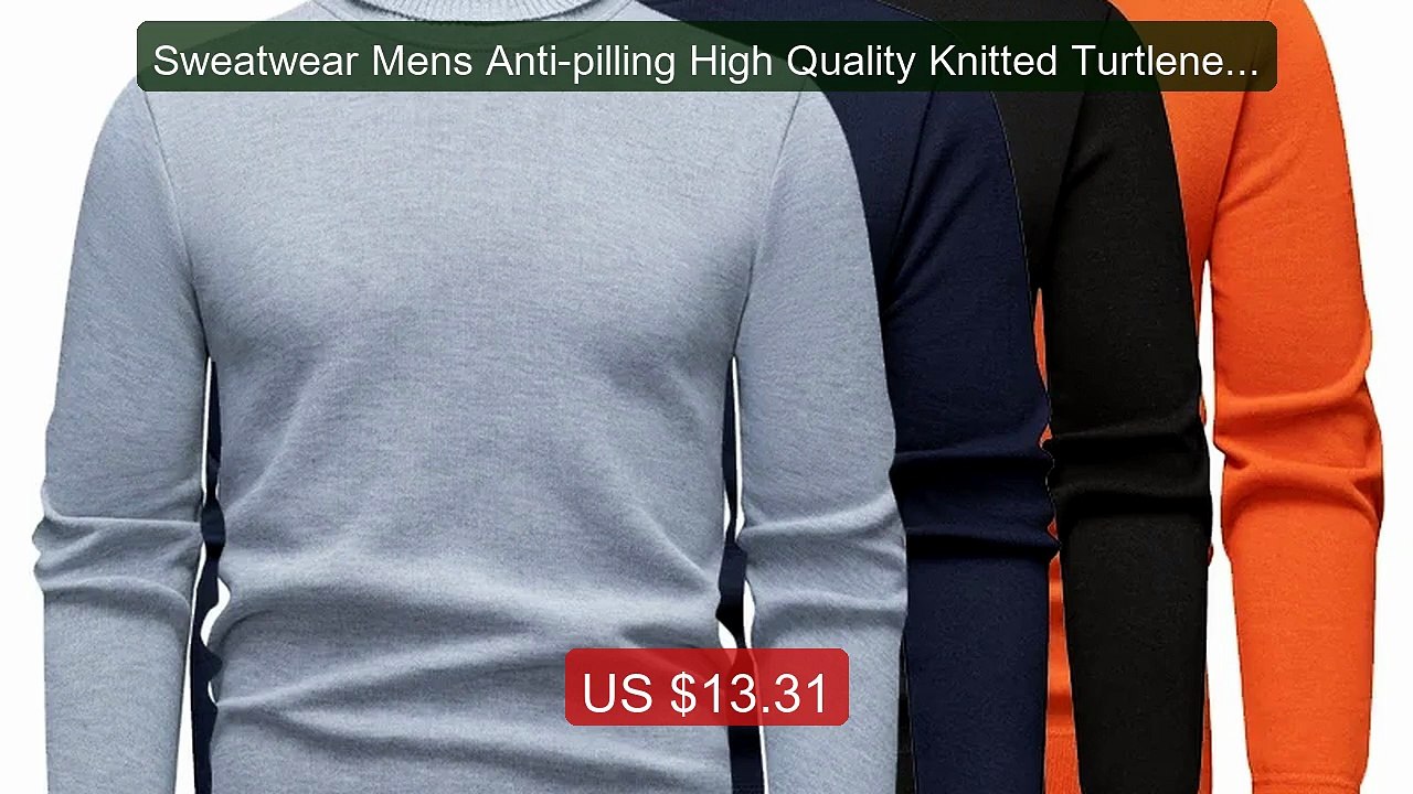 Sweatwear Mens Anti-pilling High Quality Knitted Turtleneck Sw... -- Best Buy 2026 | Great Quality!