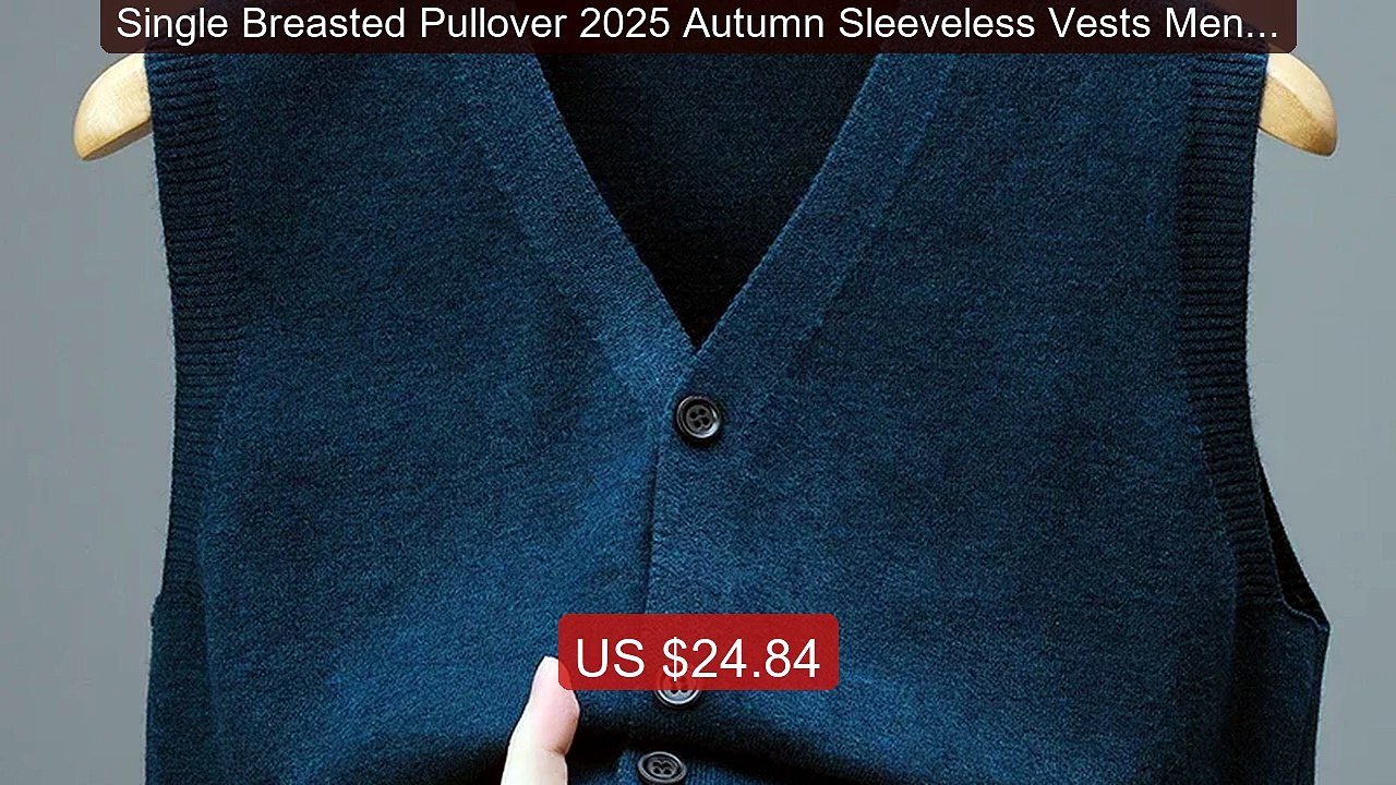 Single Breasted Pullover 2025 Autumn Sleeveless Vests Men Work Swea... -- Top Rated 2026 | Buy Now!