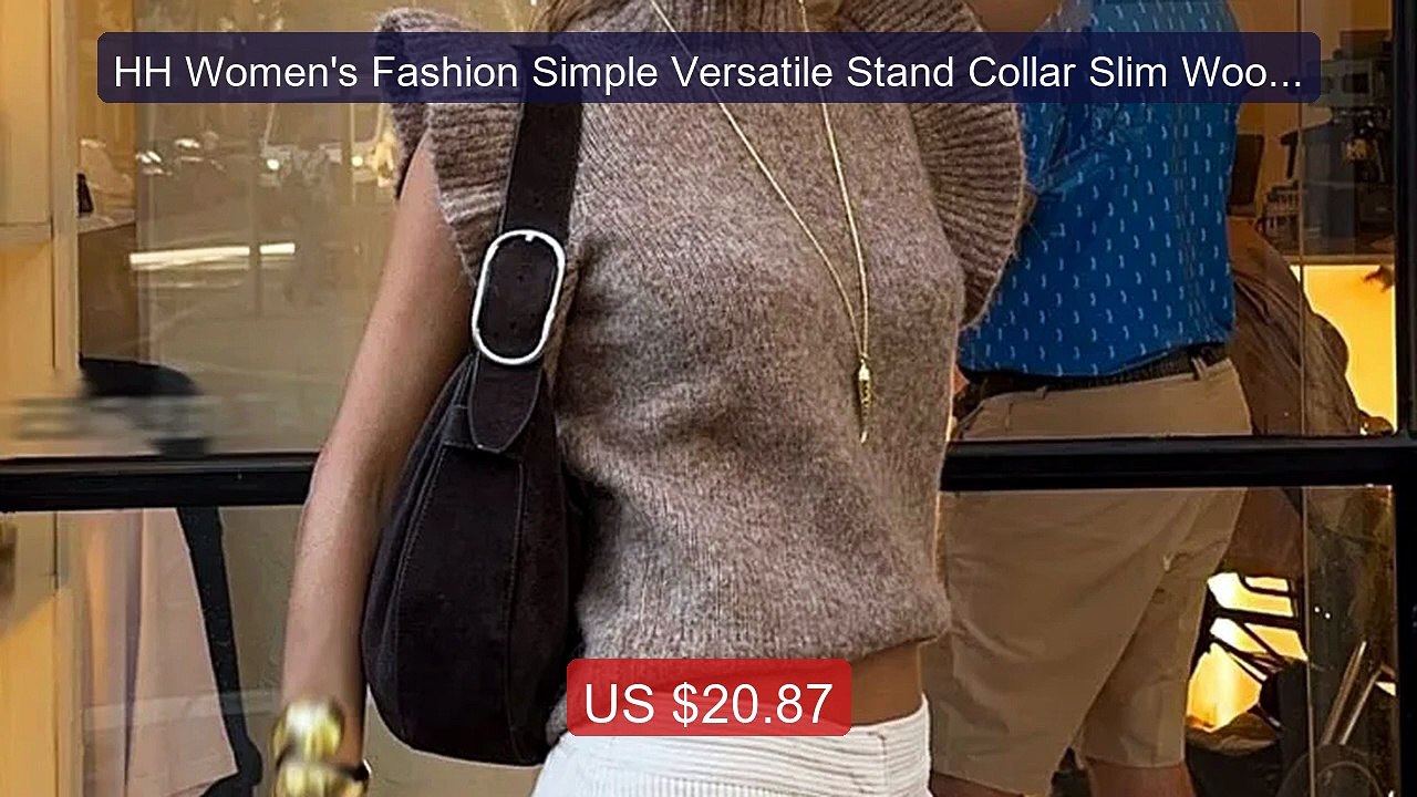 HH Women's Fashion Simple Versatile Stand Collar Slim Wool ... -- Top Pick 2026 | Unbeatable Price!