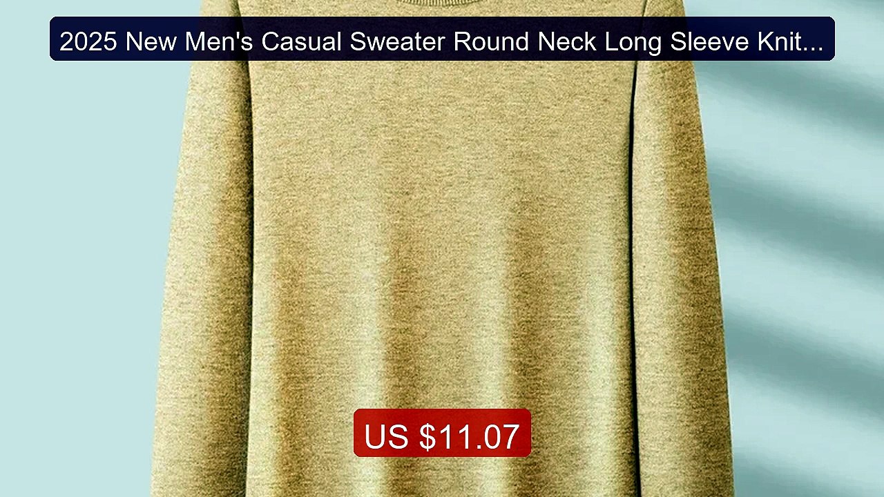 2025 New Men's Casual Sweater Round Neck Long Sleeve Knitted S... -- Best Buy 2026 | Great Quality!