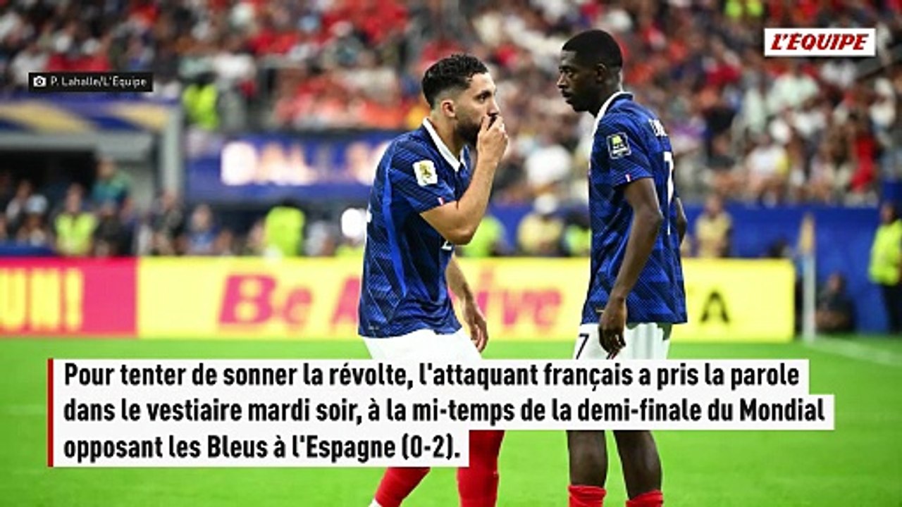 Ousmane Dembélé a pris la parole à la mi-temps de la demi-finale de la Coupe du monde entre la France et l'Espagne - Coupe du monde 2026 - Bleus