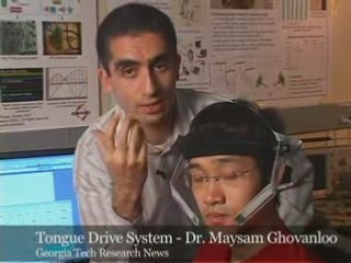 fauteuil roulant guidé par la langue