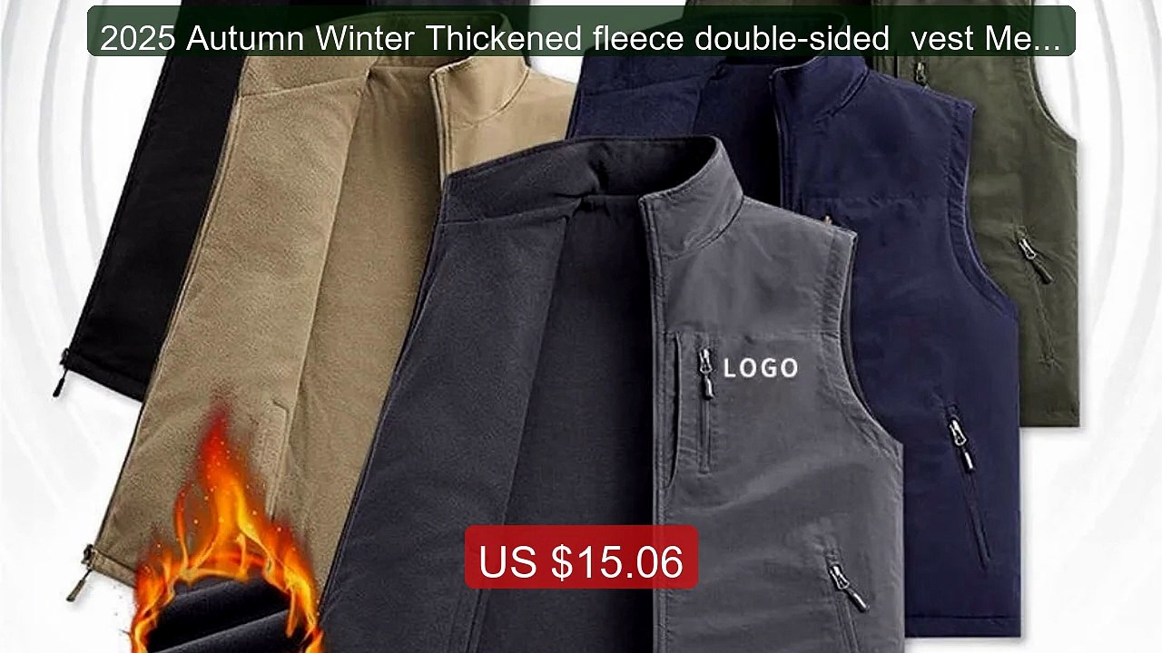 2025 Autumn Winter Thickened fleece double-sided  vest Men's Vest J... -- Top Rated 2026 | Buy Now!