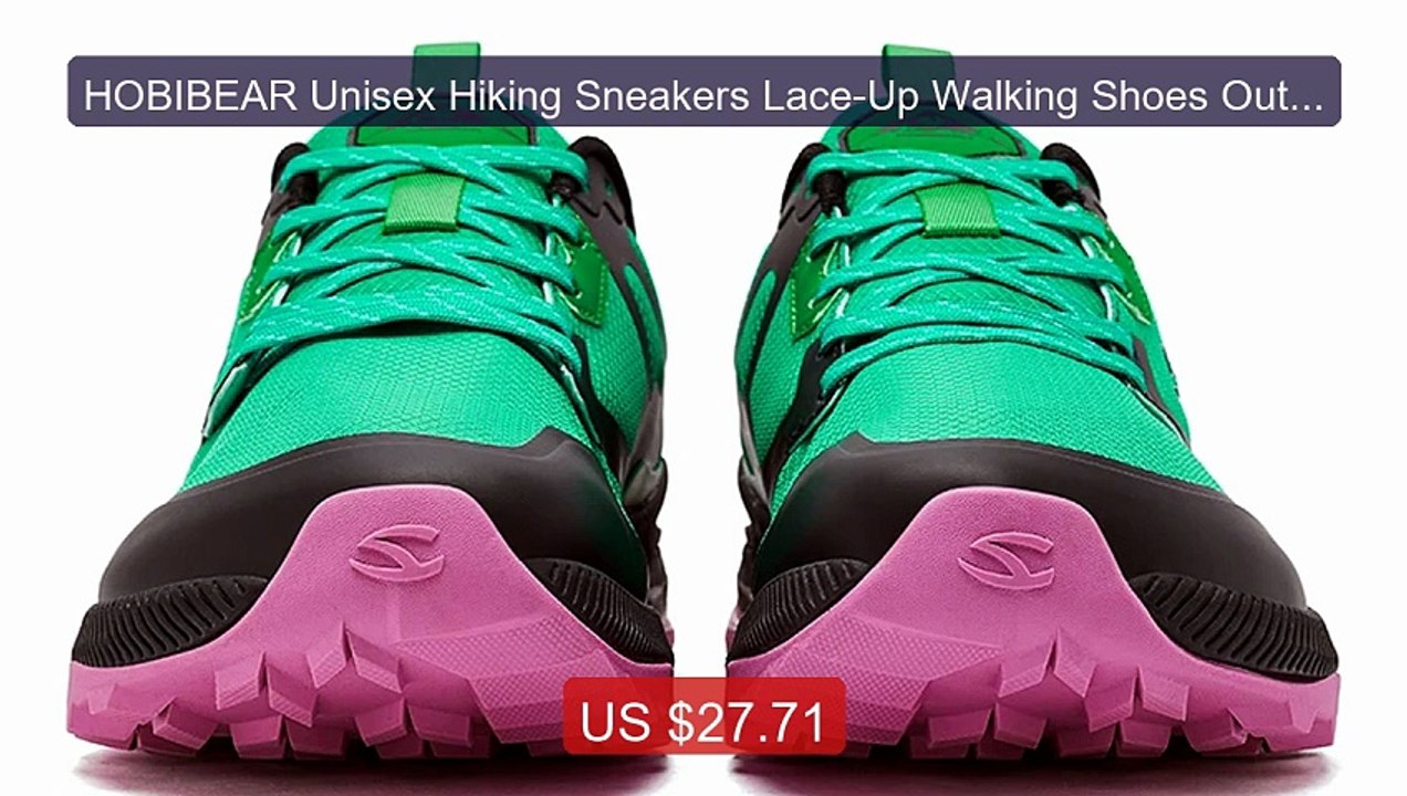 HOBIBEAR Unisex Hiking Sneakers Lace-Up Walking Shoes Outdoor ... -- Best Buy 2026 | Great Quality!