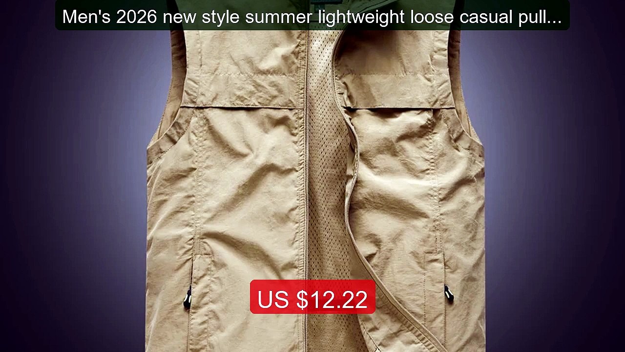 Men's 2026 new style summer lightweight loose casual pullover outdo... -- Top Rated 2026 | Buy Now!