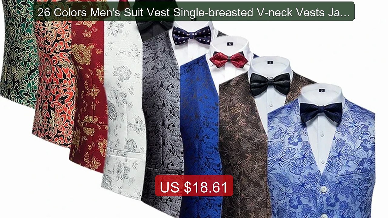 26 Colors Men's Suit Vest Single-breasted V-neck Vests Jacket Men ... -- Best Deal 2026 | Shop Now!