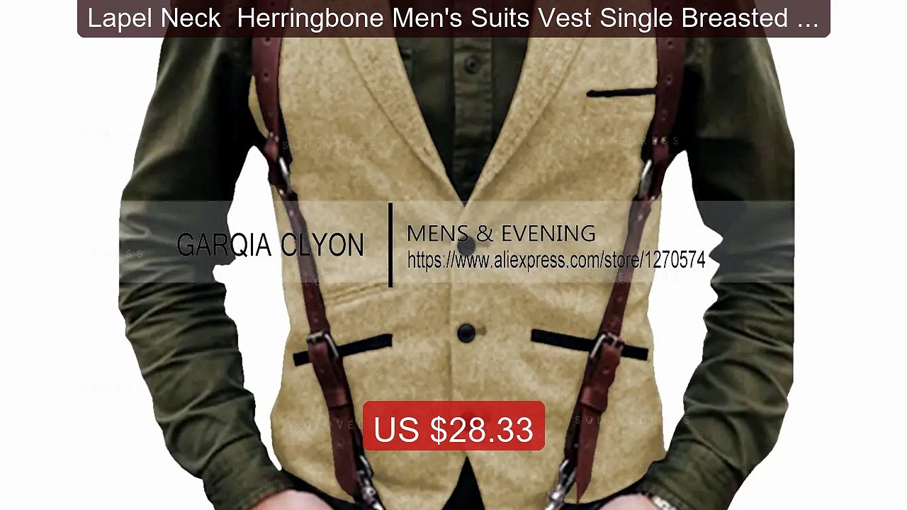 Lapel Neck  Herringbone Men's Suits Vest Single Breasted Slim ... -- Hot Deal 2026 | Limited Offer!
