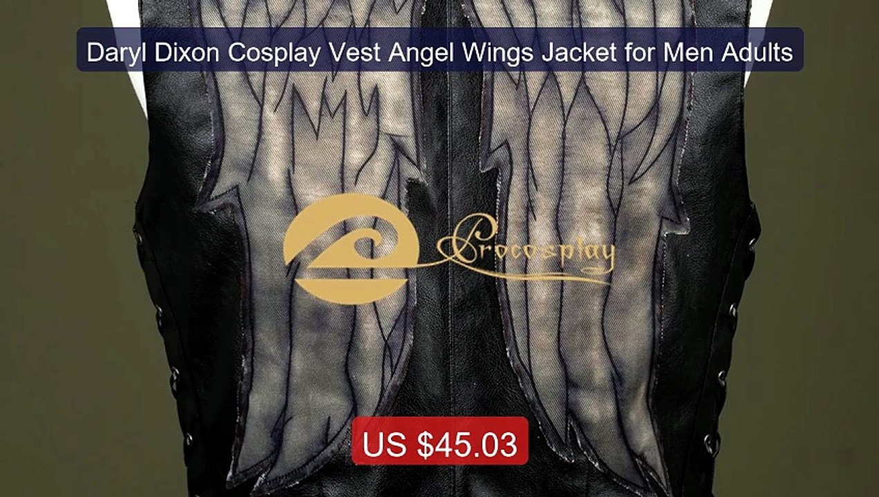 Daryl Dixon Cosplay Vest Angel Wings Jacket for Men Adults -- Top Pick 2026 | Unbeatable Price!