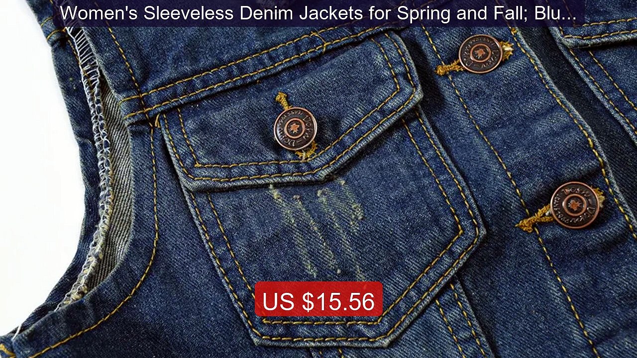 Women's Sleeveless Denim Jackets for Spring and Fall; Blue Single-... -- Best Deal 2026 | Shop Now!