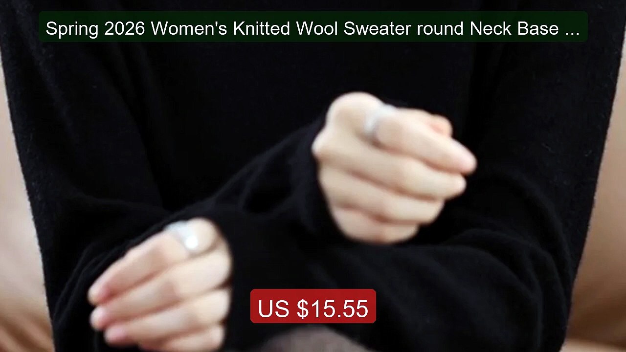 Spring 2026 Women's Knitted Wool Sweater round Neck Base Layer... -- Best Buy 2026 | Great Quality!