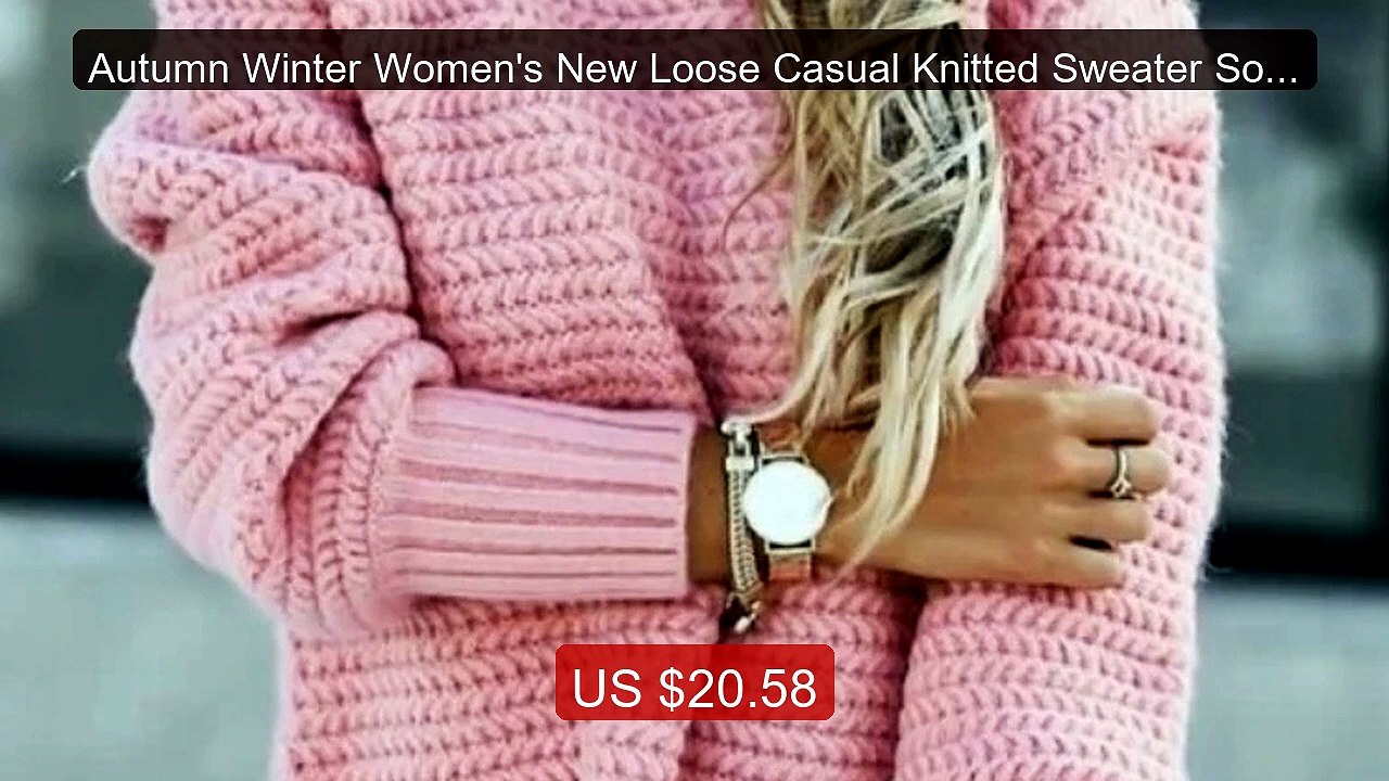 Autumn Winter Women's New Loose Casual Knitted Sweater Solid C... -- Best Buy 2026 | Great Quality!