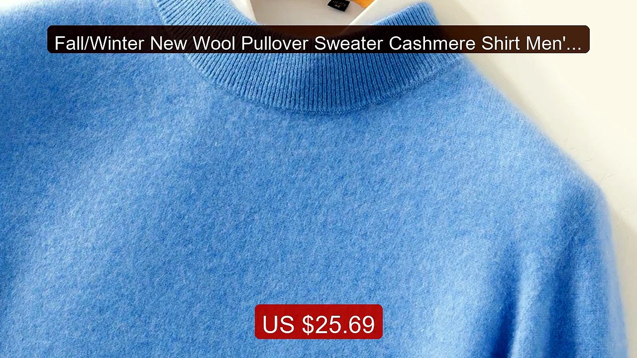 Fall/Winter New Wool Pullover Sweater Cashmere Shirt Men's Semi-hig... -- Top Rated 2026 | Buy Now!