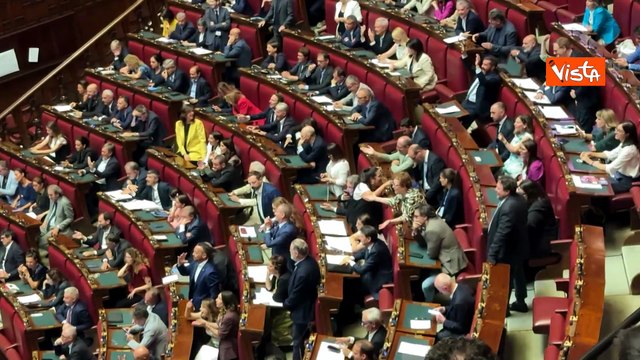 Legge elettorale, Donzelli interviene in Aula alla Camera, le proteste dai banchi del Centrosinistra