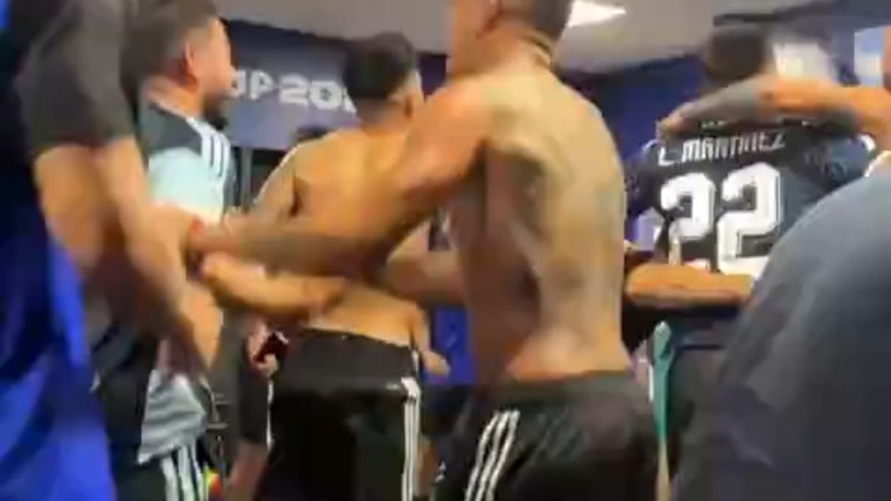 C'est la fête dans les vestiaires argentins !