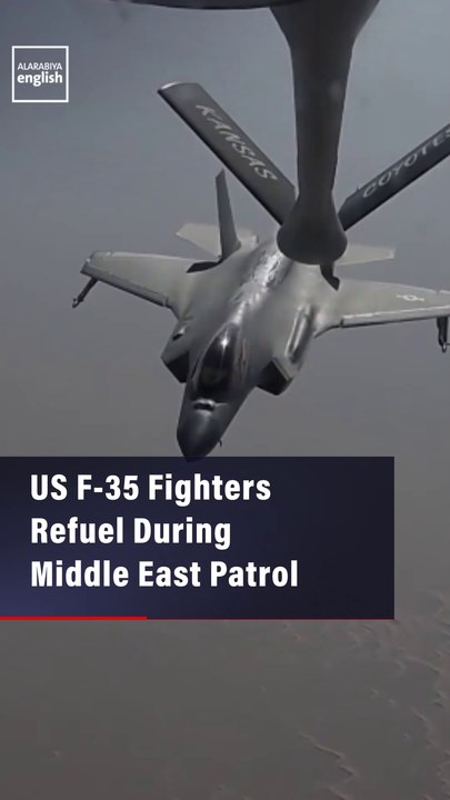 US F-35 Fighters Refuel During Middle East Patrol