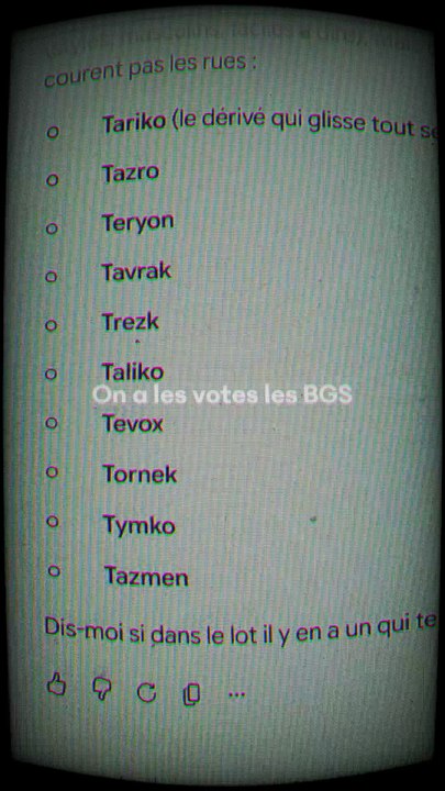 On a les votes regarder la fin
