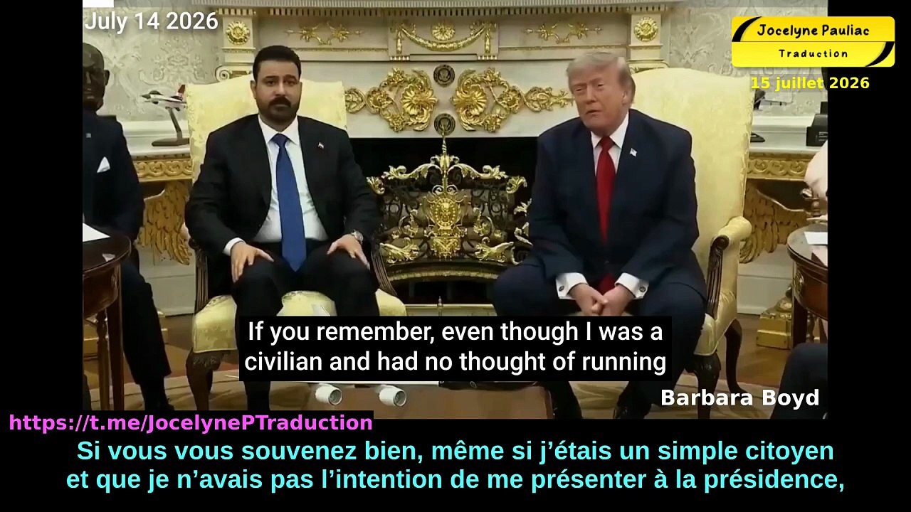 Promethean Action, Barbara BOYD - rappel du 15.07.2026 - Trump déploie toute sa puissance militaire pour garantir la paix