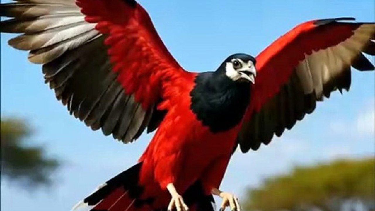 This Scarlet Bird's Long Tail Looks Like a Living Ribbon! #BirdsOfTheWorld #ExoticBirds #NatureLovers #Wildlife