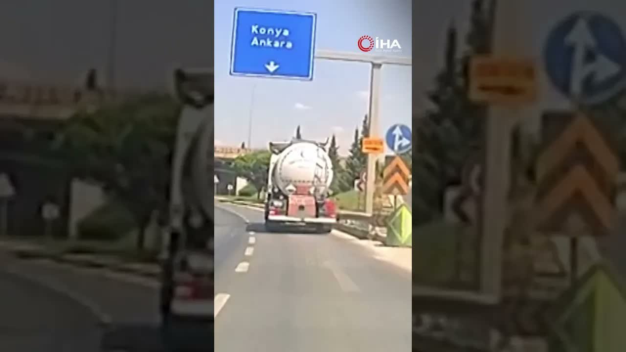 Seyir Halindeki Tankerin Lastiği Büyük Bir Gürültüyle Patladı!