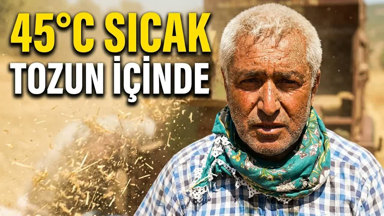 Hataylı Çiftçiler Kavurucu Sıcakta Tozlu Patoz Mesaisinde!