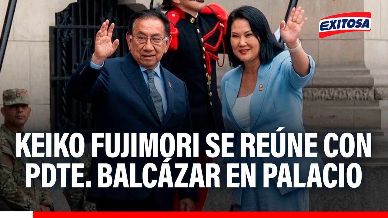 Keiko Fujimori llega a Palacio de Gobierno para reunirse con el presidente José Balcázar