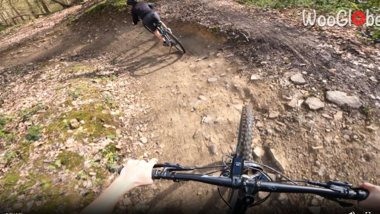 Cyclist Falls Face-First After Hitting A Tree