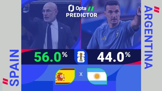 FOOTBALL: FIFA World Cup: Spain v Argentina - World Cup Opta Predictor
