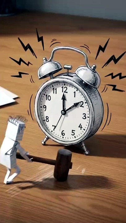 Paper Man vs Angry Alarm Clock 😂 | Funny 3D Animation #shorts