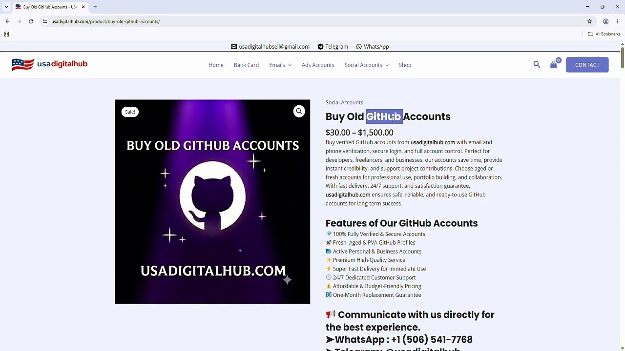 Top 12.5 Sites To Buy, Old Github Accounts In