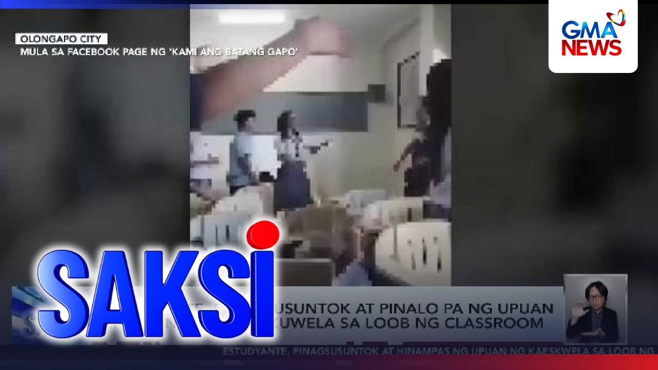 Estudyante, pinagsusuntok at pinalo pa ng upuan ang kanyang kaeskuwela sa loob ng classroom | Saksi