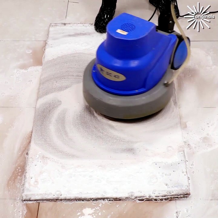 ASMR rug cleaning process😱